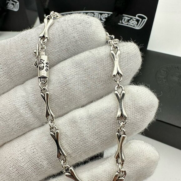 Chrome Heart Bone Silver Bracelet - Picture 4 of 8